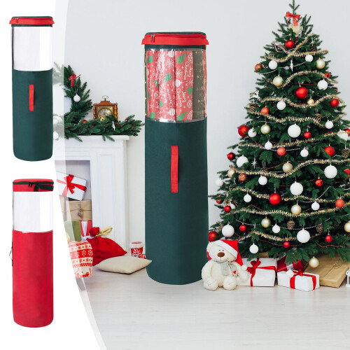 Sac et boîte de rangement de Noël pour décorations (1 ensemble)