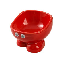 Ceramic Elevated Cat Bowls – 15 Tilted, Anti-Vomiting, Spine & Whisker Fatigue Protection for Cats & Small Dogs