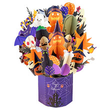 Halloween Cards Bouquet Pop Up Card Pop Up Halloweens Card Happy Card Trick or Treat 3D Birthday Greeting Card