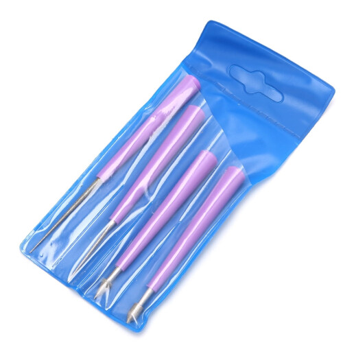 Lightweight Burr Beading Hole Enlarger Tool 4 Pcs Tipped Reamer for DIY