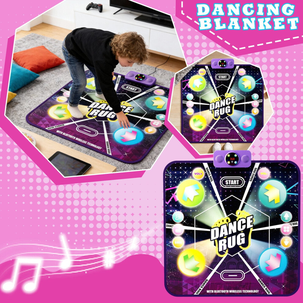 Kids Dance Mat With Adjustable Volume, 5 Game Modes & Built-In Music Â Compatible With Ages 3-8+ Â Great Xmas/Birthday Gift 9353595581029