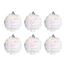 6-Pc Christmas Baubles Set, Tree Ornaments & Pendants, Decorative Balls for Hotel-Style Tree Decor