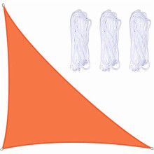 4 x 5 m Right Angle Shade Sail with 3 Ropes for Garden Patio Party Yard Camping