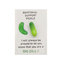 Pekkaxy Pickle Pocket Hug Card, Funny Encouragement Gift for Christmas and Everyday Motivation