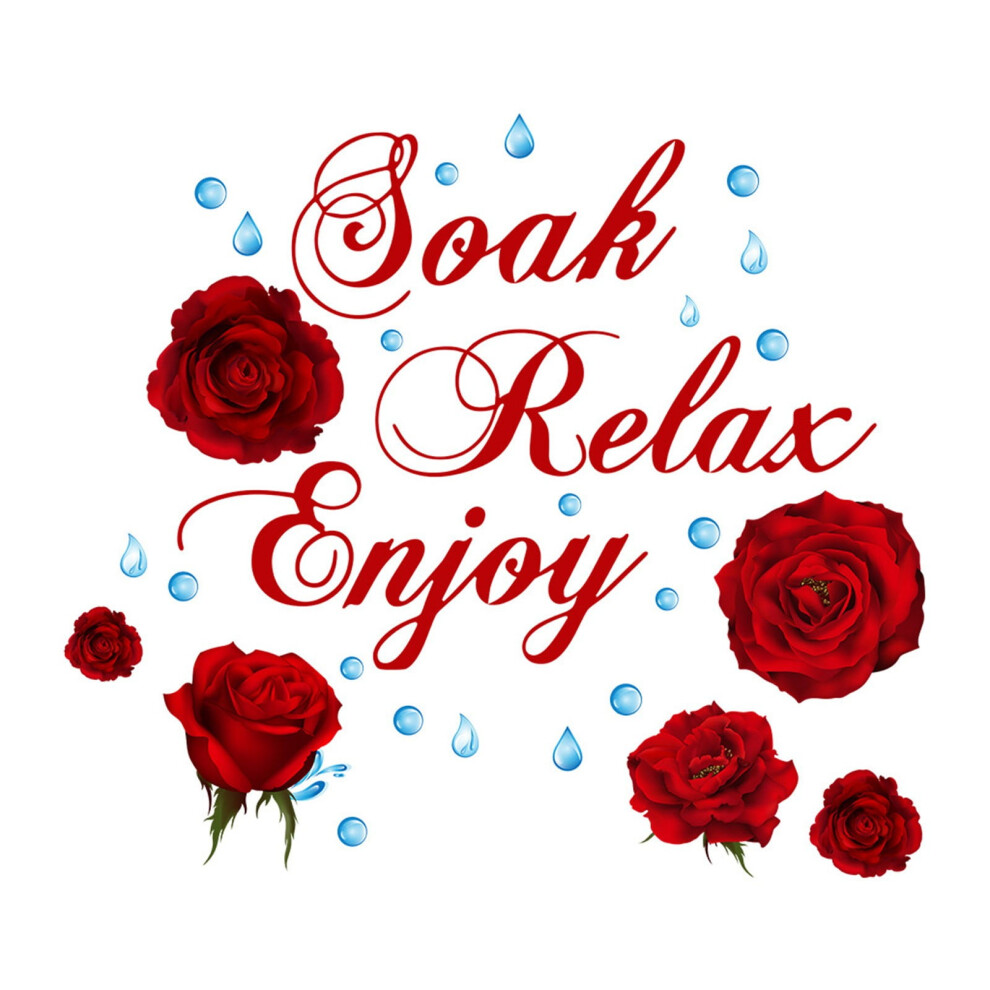 Valentines Decorations Soak Relaxs Red Rose 'S Day Stickers Festival Atmospheres Decorative Wall Stickers 9496895177667