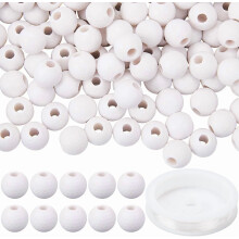 White Acrylic Golf Ball Beads 11mm 150pcs