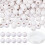 White Acrylic Golf Ball Beads 11mm 150pcs 1