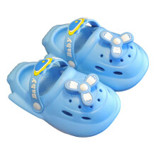 AWZXDE Toddler Airplane Clog Sandals, Soft Sole, Lightweight Indoor/Outdoor Slides for Kids, Sky Blue, 6-7Y – Compatible with Kids' Feet