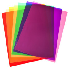 14-Pack Color Correction Light Gel Filters, 7 Colors, 11.7"x8.3", for LED Lights, Halloween & Outdoor Use