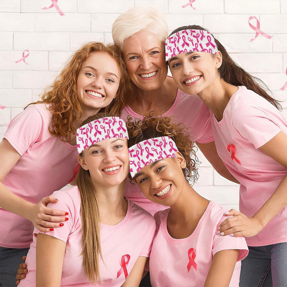 Breast Cancer Awareness Headband for Women â Non-slip, Breathable, Wide Pink Ribbon Twisted Hair Band