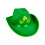 St. Patrick's Day Green Velvet Top Hat1pc 1