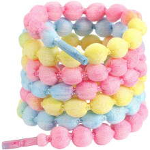 Plush Shoelaces for Adults, Colorful Plush Ball Shoe Laces Decorative Replacement Laces for Sneakers, Athletic Shoes, Shoe Decoration