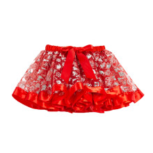 AWZXDE Kids Girls Christmas Cartoon Tutu Tulle Skirt For Girls Ballet Dance Party Performance Skirt With Festive Design Silver