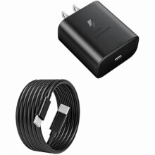 Ładowarka superszybka USB-C 45 W z kablem 3,28 stopy, PPS/PD, kompatybilna z modelami Samsung Galaxy S24Ultra/S24/S24+/S23/S22 (czarna)