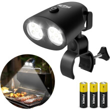 LED BBQ-grilllampe med klemmebeslag og 2 lysstyrkeindstillinger – kompatibel med udendørs grill