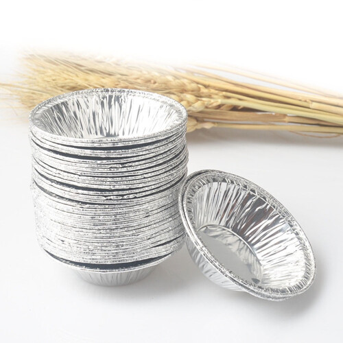 Minkissy250PCS Ταψιά για Μάφιν από Αλουμινόχαρτο Ασημί για Πάρτι Επετείου