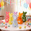 Décoration lapin de Pâques floqué violet (1 pièce) 1