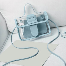 Transparente Damentasche von Yyuenw, Umhängetasche, Sommer-Umhängetasche für Damen, atmungsaktive und hygienische PVC-Gel-Tasche