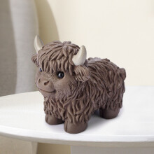 Figurine de vache des Highlands en résine – Statue de bétail écossais, décoration pour chambre d'enfant/bureau, compatible avec la maison et le