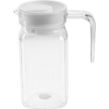 Pichet incassable en acrylique de 590 ml avec couvercle, sans BPA et résistant à la chaleur – Convient pour le thé, la limonade, les jus de