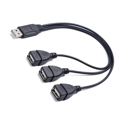 Καλώδιο επέκτασης USB αρσενικό σε τρία θηλυκά για βολική σύνδεση και φόρτιση