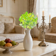 Rama decorativa de pollito de Pascua de plástico para arreglos florales de primavera en jarrones y centros de mesa para fiestas (verde)