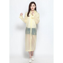 Yellow Rain Poncho for Adults Hooded Lightweight Windproof