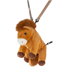 Mála Droma Capall Cartúin Ainmhithe Líonta Mála Droma Bog le Strapaí Leathana Málaí Droma Bábóg Plush do Bhronntanais Unisex