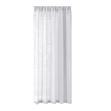 Rideaux prĂŞts Ă poser en polyester semi-opaque, installation rapide, infroissables.