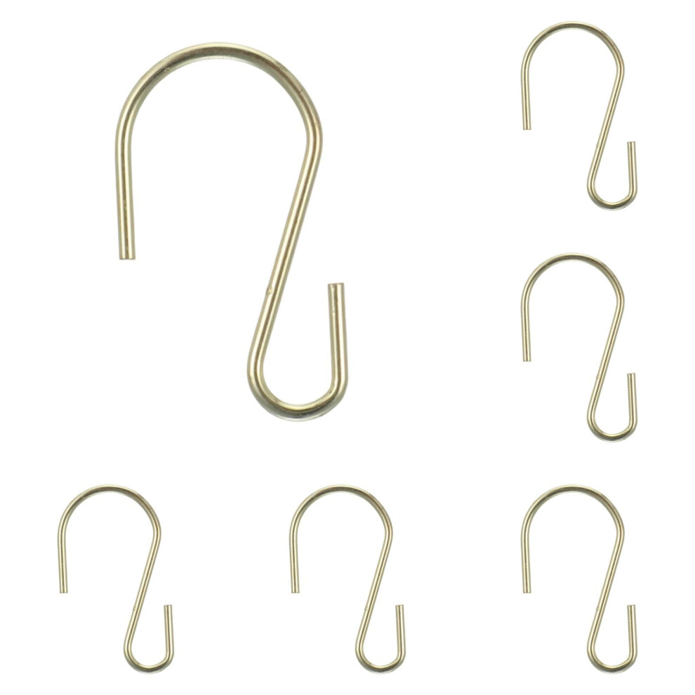 Mini S Hooks Rust-Resistant Metal 50Pcs 962029066217