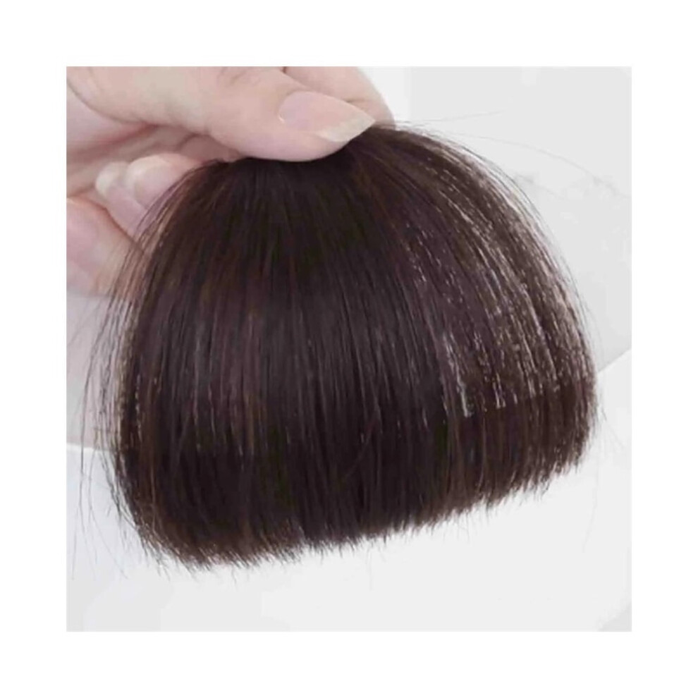 Unisex Clip-In Bangs Hairpiece For Women 100% Human Straight Hair Toppers For Daily Wear