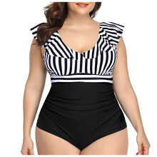 Damen-Einteiler-Badeanzug mit Bauchkontrolle, Badekleid, dezenter Baderock, Badeanzug aus Mesh, Bademode 2025