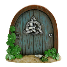 Portes miniatures pour arbres d'extérieur, porte miniature décorative pour arbres, accessoires de jardin, taille unique B