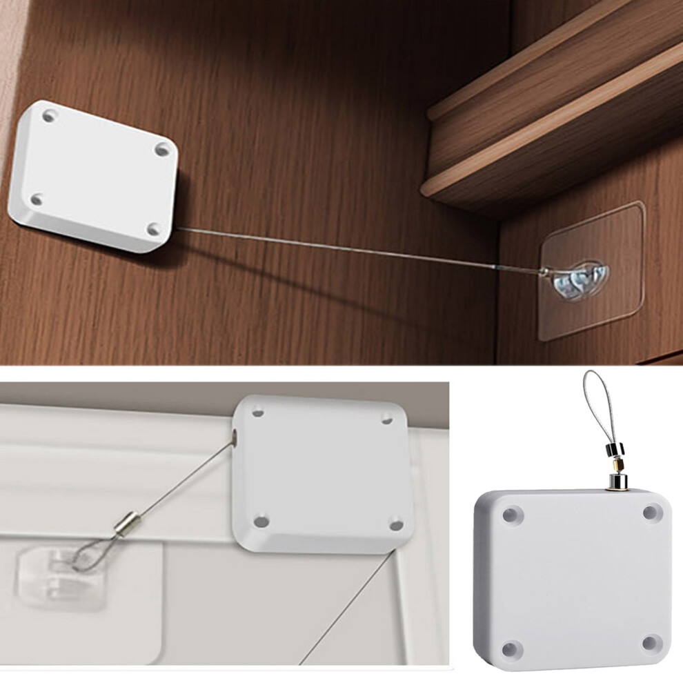 No-Drill Sliding Door Closer - Automatic Return Damping Buffer For Bedroom, Patio & Household Doors - Easy Installation With Hook & Glue Included 9402001221605