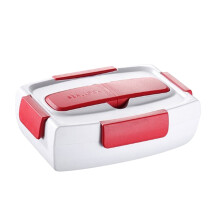 Boîte à lunch Bento à double compartiment, compatible micro-ondes et étanche, hermétique avec compartiments séparés, empilable, fourchette et