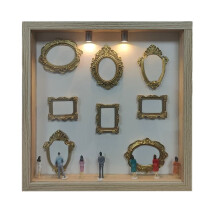 DIY Mini Museum Silhouette Box Kit – Personalized Shadow Box Frame for Family Photos & Memories, Compatible with Standard Frames
