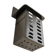 Black Wall-Mount Kitchen Utensil Rack for Chopsticks & Knives, 6.22x3.07x2.76in, Plastic, Drainage Design, Space-Saving – Compatible with Standard