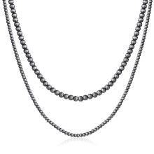 Colier cu perle stratificate, vintage, gri-perlă, colier choker, lanț de claviculă, bijuterii de modă pentru femei, cowgirl