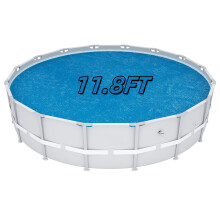 12 ft Round Pool Solar Cover | Heat Retaining Solar Blanket | for Heating Inground & Above Ground Swimming Pools & Spas