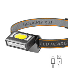 QenASHaing 1200mAh Rechargeable Headlamp, 90 Tilt, Long-Range & Floodlight Modes, Hands-Free Illumination for Night Hiking, Camping, Emergency