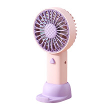 Handheld Fan, Portable Table Fan with 3 Speed, USB Rechargeable Lightweight Personal Fan for Outdoor Purple