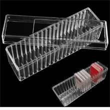 Plastic Coin Storage Box for 20 Slab Holders, Transparent, 3.6"10.5", Compatible with Standard Slab Coins