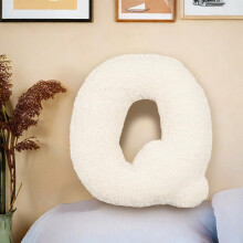 Letter Plush Pillow, Hugging Initial Throw Pillows A-Z, Decorative Alphabet Pillows for Bed, Sofa, Living Room Decor