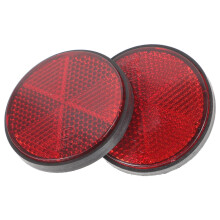 Bicycle Safety Accessories 2Pcs Bicycle Reflectors Red Plastic High Visibility for Night Riding