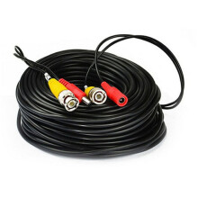 Câble d'alimentation vidéo BNC pour caméras de sécurité CCTV analogiques AHD. Sortie BNC pour prise CC.