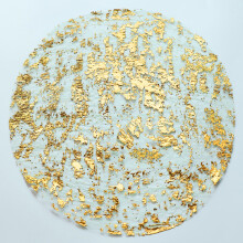 Disposable Gold Placemats (12 Pack, 13" Round Foil Mesh) – Compatible with Weddings, Birthdays, Thanksgiving, Christmas & Elegant Parties