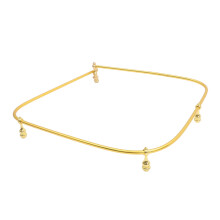 Durable Aluminum Wine Shelf Guardrail Golden Color with Unique Gourd Design