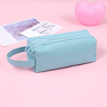 Lwlmwt Double-Layer Oxford Cloth Pencil Case – Large Capacity, Spacious Zipper Pen Bag with Double Drawstrings, Portable Design