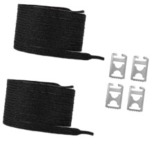 Elastic Glittering Metallic Not Tie Shoelaces for Sneakers Shoe String with Metal Hiding Lock for Students and Adults