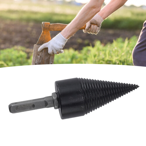 Firewood Log Splitter Drill Bit 42MM High Carbon Steel, Labor Saving Tool